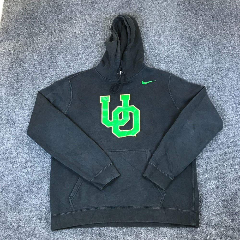 Nike Oregon Ducks Vintage School NCAA‎ Hoodie Mens Medium Black Logo Pullover
